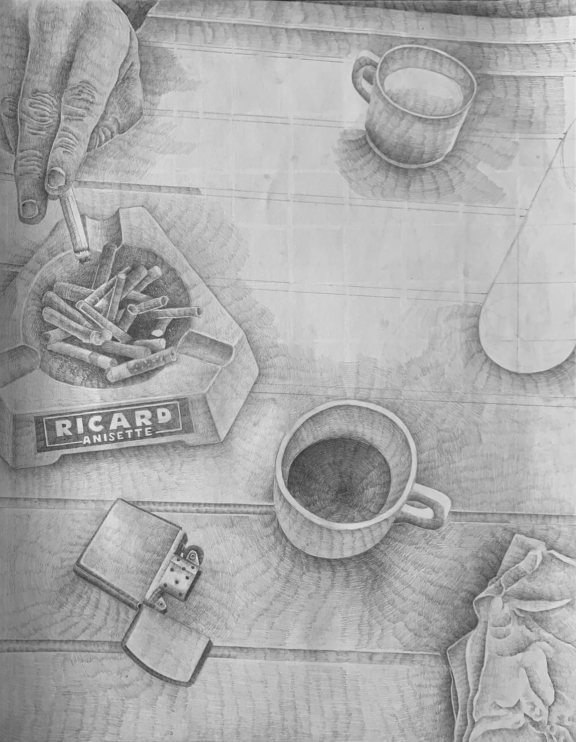 Café noir, œuvre de Benjamin Pléau, 2023