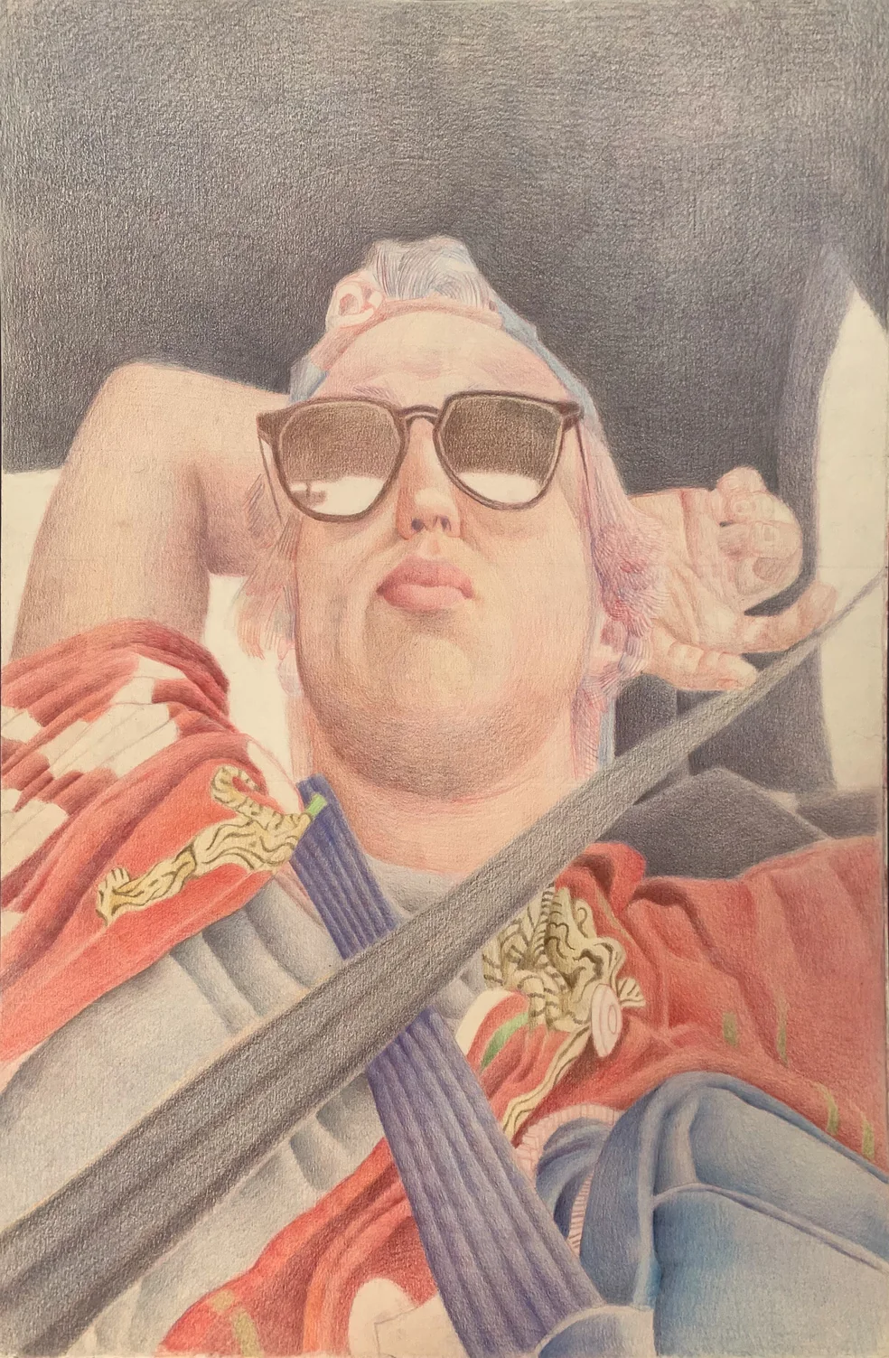 À l’arrière des berlines, œuvre de Benjamin Pléau, 2023